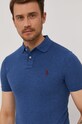 Bavlnené polo tričko Polo Ralph Lauren modrá 710536856