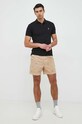 Bavlněné polo tričko Ralph Lauren 710536856 černá AA00