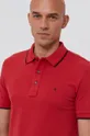 červená Polo tričko Calvin Klein