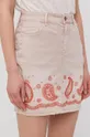 ružová Rifľová sukňa Desigual Dámsky