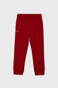 Lacoste spodnie dziecięce XJ9476 dzianina bordowy XJ9476