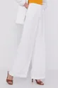 biały Bardot Spodnie Damski
