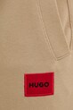 HUGO spodnie dresowe bawełniane Doak212 beżowy 50447963