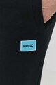 Βαμβακερό παντελόνι HUGO μαύρο 50447963