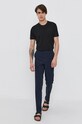 Sisley Pantaloni 4ZW455E69.941 bleumarin SS21