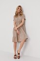 Max Mara Leisure sukienka 32210716600 beżowy SS21