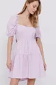Šaty Bardot fialová