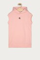 Calvin Klein Jeans - Sukienka dziecięca 104-176 cm IG0IG00914.4891 bawełna różowy IG0IG00914.4891