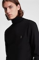 AllSaints - Sweter PARLOUR LS ROLL NECK MD006S czarny AW21