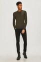 AllSaints - Sweter MODE MERINO CREW MK129D zielony AW23
