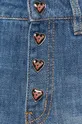 modrá Love Moschino - Rifľové krátke nohavice