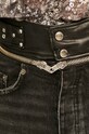 The Kooples - Pantaloni scurti jeans negru FSHO22023J