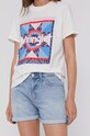 Pepe Jeans Szorty jeansowe bawełniane niebieski PL800847PB9.000