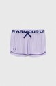 Under Armour szorty dziecięce 122 - 170 cm tkanina fioletowy 1363372