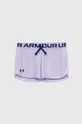 vijolična Under Armour otroške kratke hlače 122 - 170 cm Dekliški