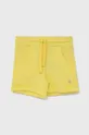 žltá Detské krátke nohavice United Colors of Benetton Dievčenský