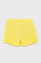 Detské krátke nohavice United Colors of Benetton žltá