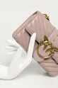 Pinko - Kožená kabelka sivá