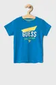 niebieski Guess T-shirt dziecięcy Chłopięcy