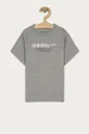 szary adidas Originals - T-shirt dziecięcy 104-128 cm GN7428 Chłopięcy
