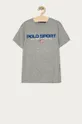 szary Polo Ralph Lauren T-shirt dziecięcy 323837629003 Chłopięcy