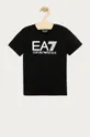 czarny EA7 Emporio Armani - T-shirt dziecięcy 104-152 cm 3KBT53.BJ02Z Chłopięcy
