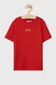 czerwony Boss - T-shirt dziecięcy J25G99.114.150 Chłopięcy