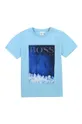 Boss - Дитяча футболка блакитний