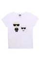 biela Karl Lagerfeld - Detské tričko Chlapčenský