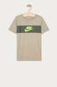 beżowy Nike Kids - T-shirt dziecięcy 122-170 cm Chłopięcy