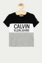 czarny Calvin Klein Jeans - T-shirt dziecięcy 104-176 cm IB0IB00887.4891 Chłopięcy