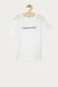 biały Calvin Klein T-shirt dziecięcy Chłopięcy