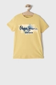 żółty Pepe Jeans T-shirt dziecięcy Golders 104-180 cm Chłopięcy