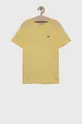 žltá Detské bavlnené tričko Lacoste Chlapčenský