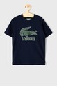 Lacoste T-shirt dziecięcy TJ1965 nadruk granatowy TJ1965