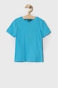 Tommy Hilfiger T-shirt dziecięcy bawełna turkusowy KB0KB06130.4891