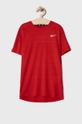 czerwony Nike Kids T-shirt dziecięcy Chłopięcy