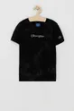 czarny Champion T-shirt bawełniany dziecięcy 305689 Chłopięcy