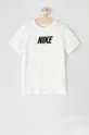 biały Nike Kids T-shirt dziecięcy Chłopięcy