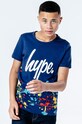 Hype T-shirt dziecięcy NAVY SPLAT nadruk granatowy YWF.364