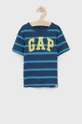 niebieski GAP T-shirt bawełniany Chłopięcy