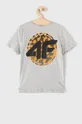 4F T-shirt dziecięcy szary