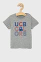 světle šedá Dětské bavlněné tričko United Colors of Benetton Chlapecký