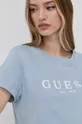 μπλε Βαμβακερό μπλουζάκι Guess