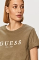 зелёный Хлопковая футболка Guess