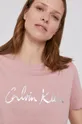 różowy Calvin Klein T-shirt