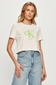 biały Calvin Klein Jeans - T-shirt J20J215312.4891 Damski