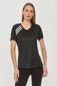 czarny adidas Performance - T-shirt FK1602 Damski