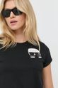 czarny Karl Lagerfeld - T-shirt 210W1720