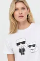 biały Karl Lagerfeld - T-shirt 210W1724